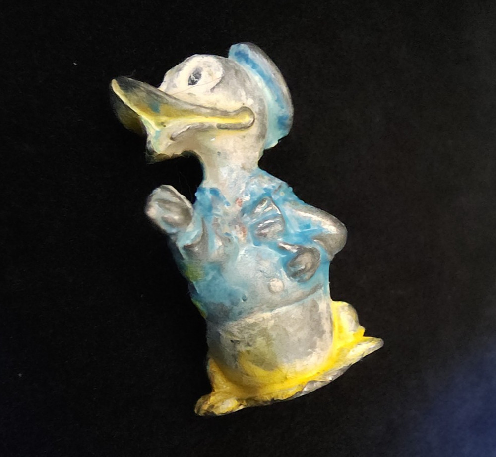 Rare Salco Disney Early Donald Duck Metal Figurine Vintage 1930s Lead Figure 1.5